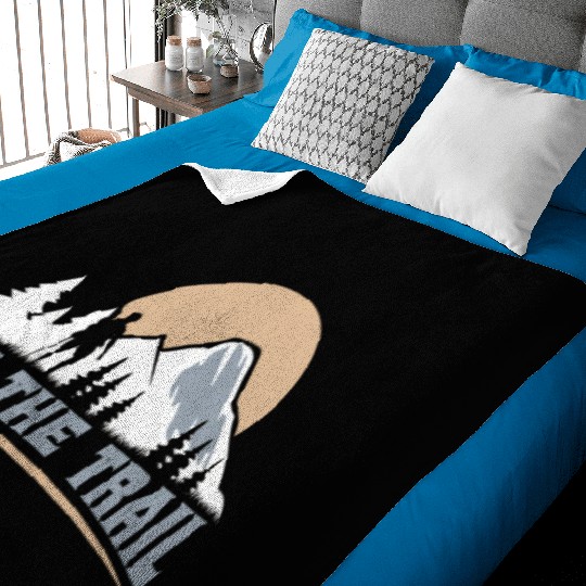 Hit the Trail Mountaineers Wanderlust Hiking Baby Blankets