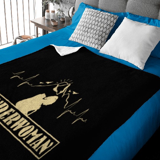 Wanderwoman Mountaineer Wanderlust Hiker Baby Blankets