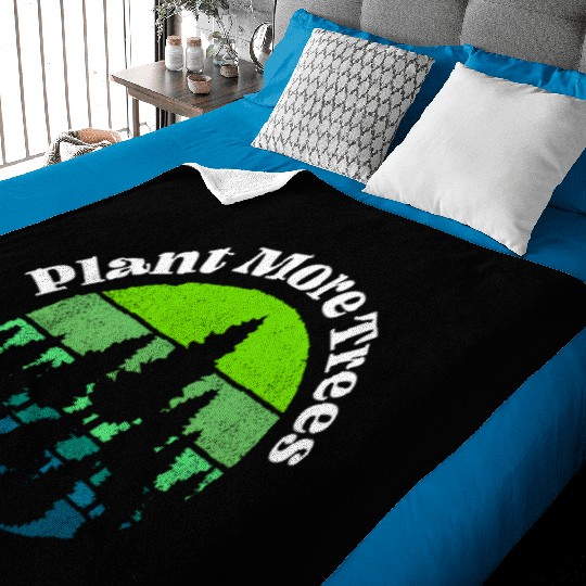 Plant More Trees Save Planet Earth Tree Hugger Ear Baby Blankets