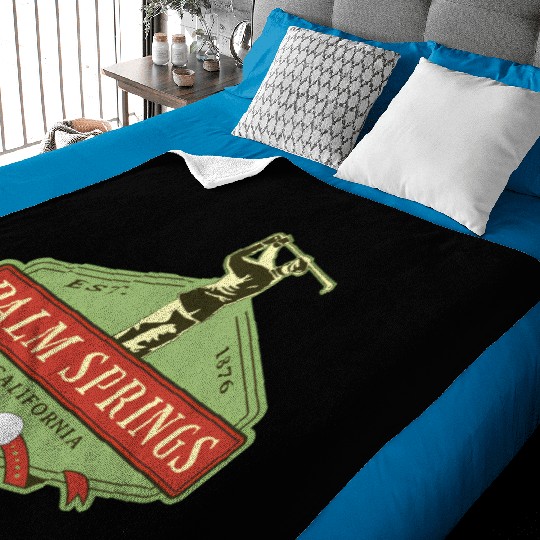 Palm Springs California Golf Baby Blankets