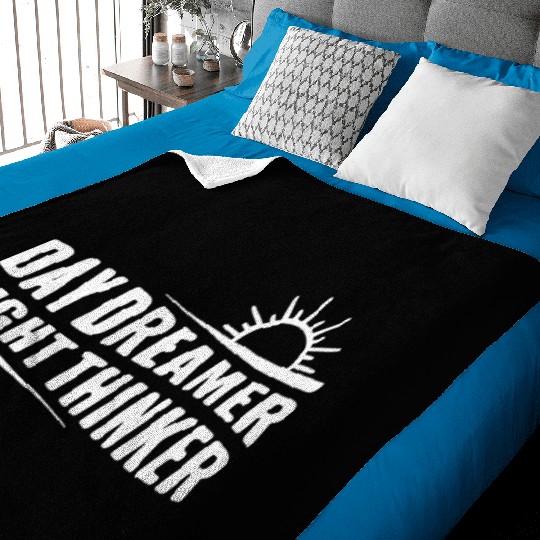 Day Dreamer Night Thinker Baby Blankets