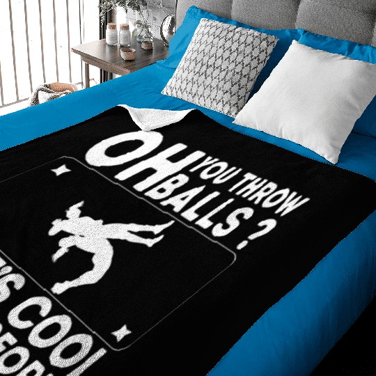 I Throw People Wrestling Women Funny Quote Baby Blankets