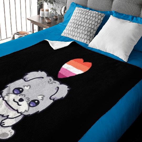 Lesbian Schnauzer Dog Lgbtq Pride Flag Anime Baby Blankets