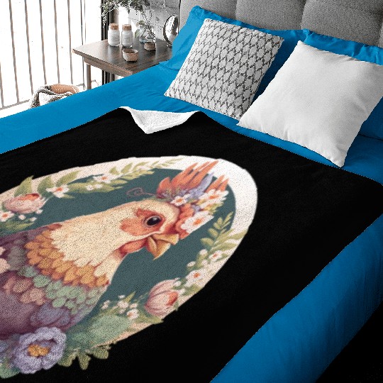 Cottagecore Cute Pet Chicken Farm Animal Baby Blankets