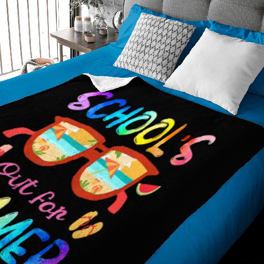 Schools Out For Summer Last Day Of School Teacher Baby Blankets