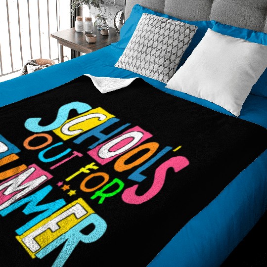 Last Day Of School Schools Out For Summer Teacher Baby Blankets