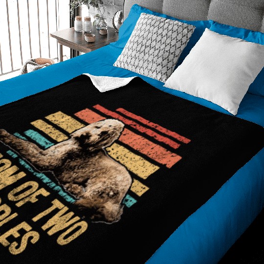 Mom Of Two Doodles Goldendoodle Dog Mom Doodle Baby Blankets