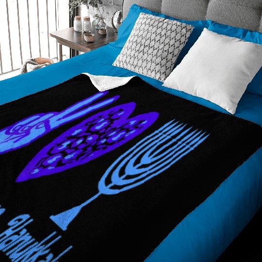 Peace Love Hanukkah 2021 Jewish Menorah Hanukkah C Baby Blankets
