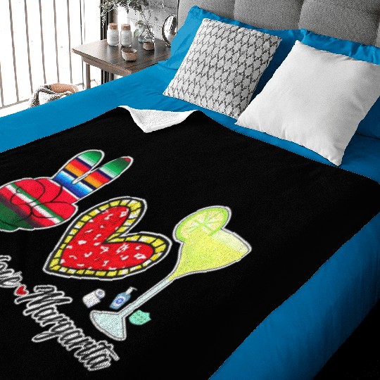 Peace Love Margarita for Plus Size Baby Blankets