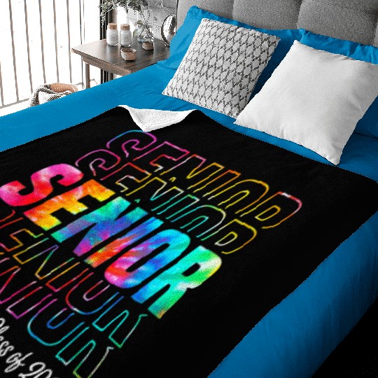 Tie Dye Senior 2023 Class Of 2023 Graduation Back Baby Blankets