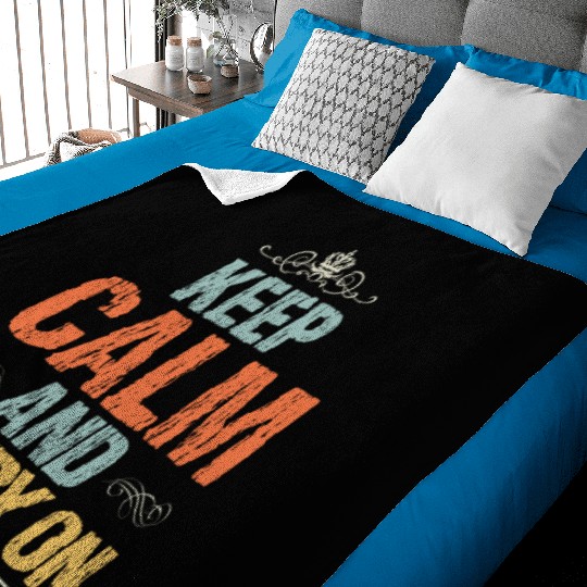 KEEP CALM AND CARRY ON Baby Blankets