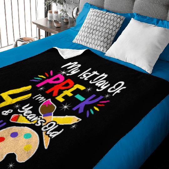 My First Day Of Pre-K 4 Years old Back to School Baby Blankets
