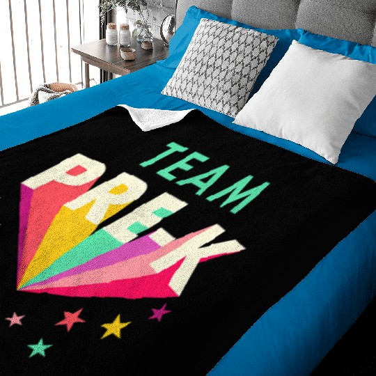 Team Pre K Teacher Back To School Baby Blankets