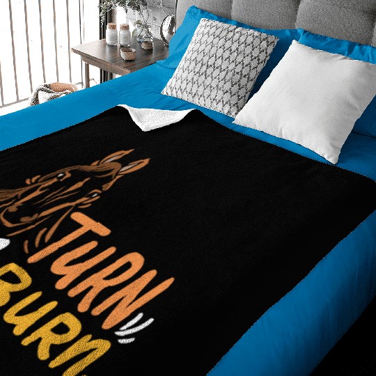 Equestrian Fun Barrel Racing Turn N Burn Baby Blankets