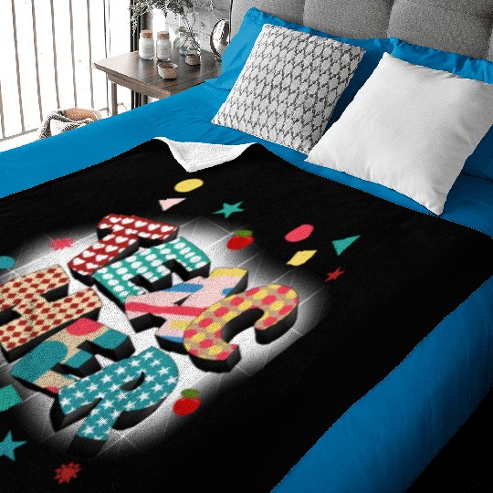 Teacher typography Baby Blankets