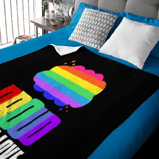 Proud LGBT Baby Blankets Love is Love Baby Blankets Rainbow Flag
