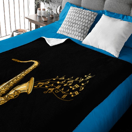 Musical Instrument Jazz Musician Saxophone Baby Blankets