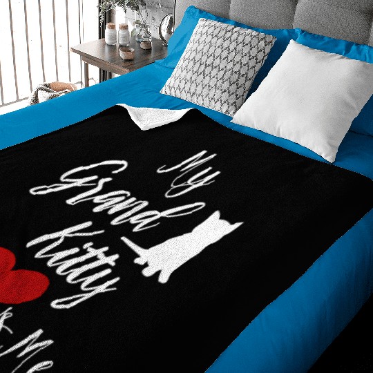 My Grandkitty Loves Me Grandma Of Cats Or Kittens Baby Blankets