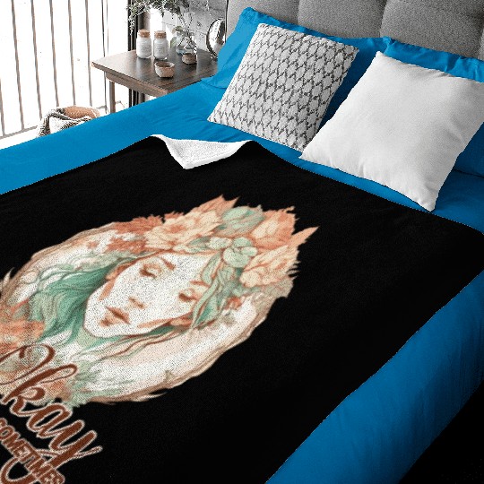 It's Okay To Be Vulnerable Mental Health Awareness Baby Blankets