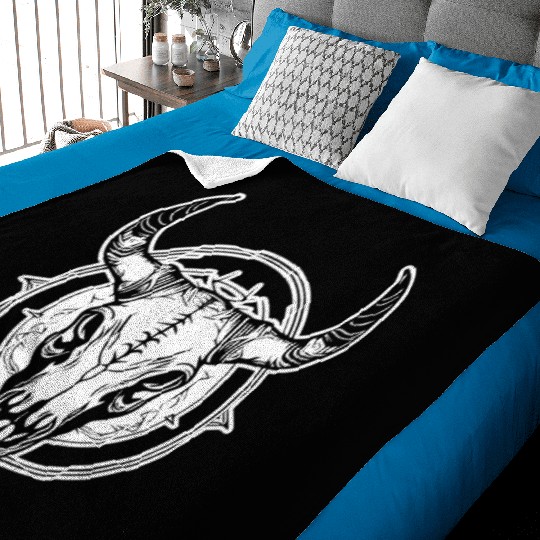 Cow Skull Boho Baby Blankets