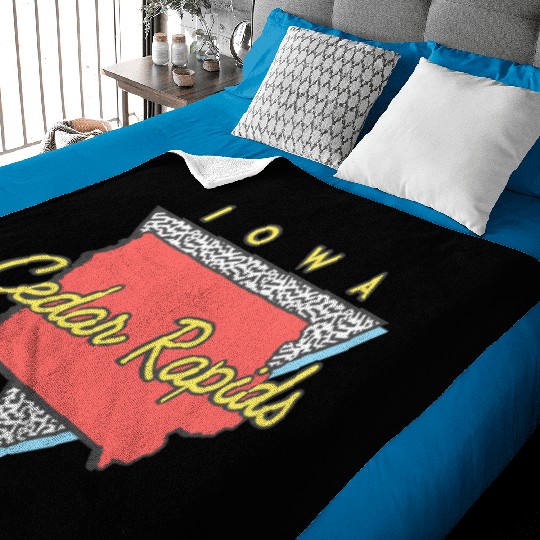 Cedar Rapids Iowa Triangle Ia City Baby Blankets