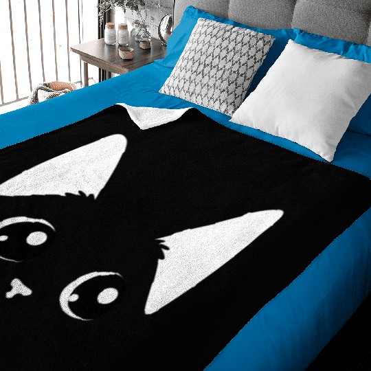 Sweet Kitten Face Cat Mom Cat Dad Baby Blankets