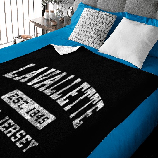 Lavallette New Jersey Nj Established Sports Baby Blankets