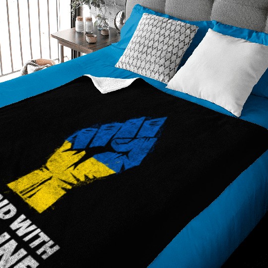 Ukrainian Flag I Stand With Ukraine Flag Baby Blankets