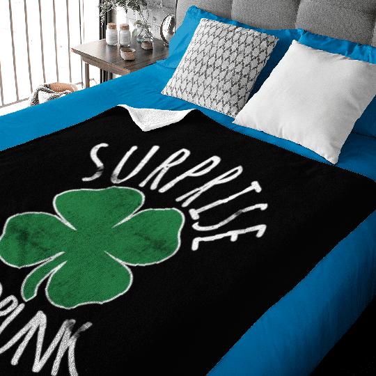 Surprise I'M Drunk Shamrock St Patrick'S Day Baby Blankets