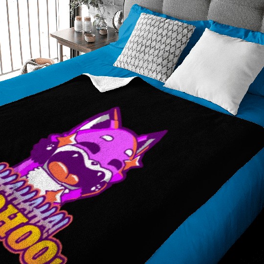 Funny Raccoon Woo Hoo! Baby Blankets