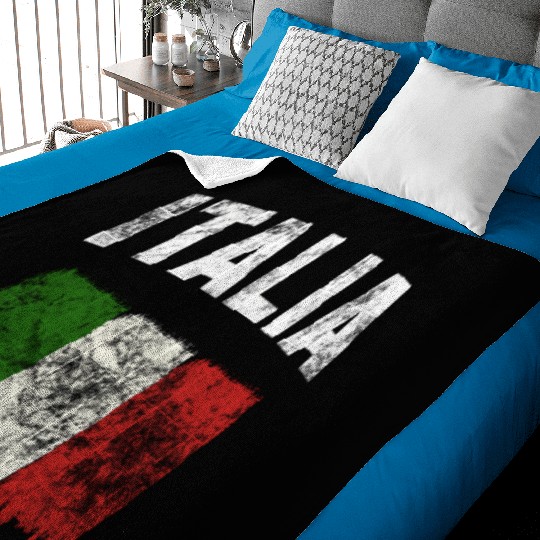 Italia - Distressed Italian Flag Baby Blankets