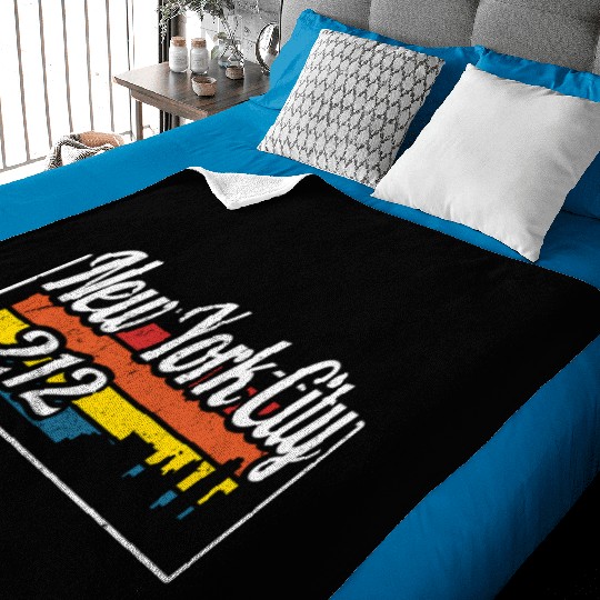 New York City yline 212 State Of Ny Baby Blankets