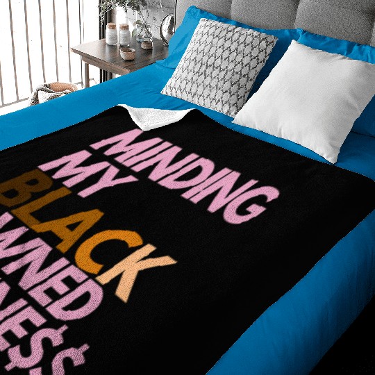 Minding My Owned Black Business Baby Blankets