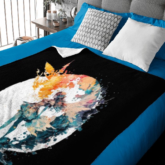 Watercolor Fairy Art Fairycore Grunge Pastel Goth Baby Blankets