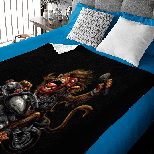 zombie Raider Monkey Baby Blankets