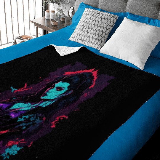 Vampire Girl Baby Blankets