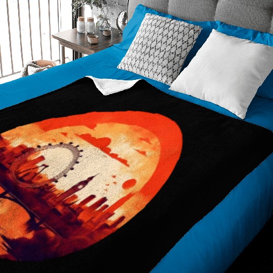 London Skyline Baby Blankets