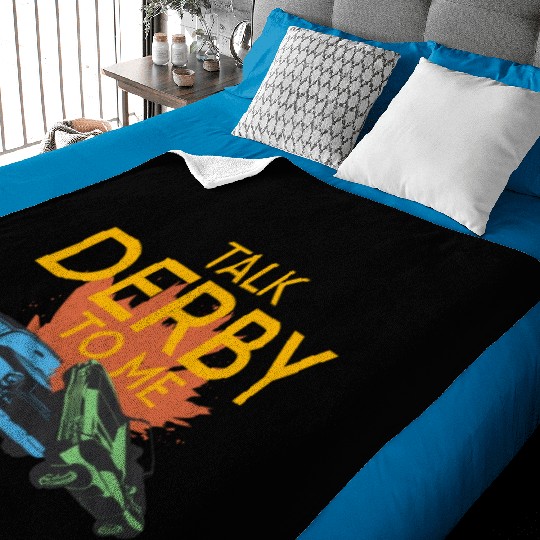 Talk Derby To Me Demolition Derby Baby Blankets