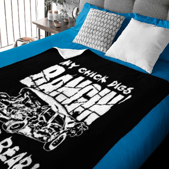 My Chick Digs Bangin' In The Rear Demolition Derby Baby Blankets