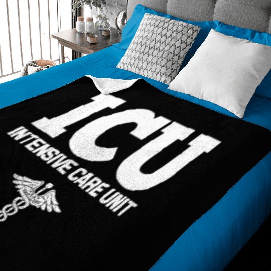 Icu Registered Nurse Intensive Care Unit Rn Staff Baby Blankets