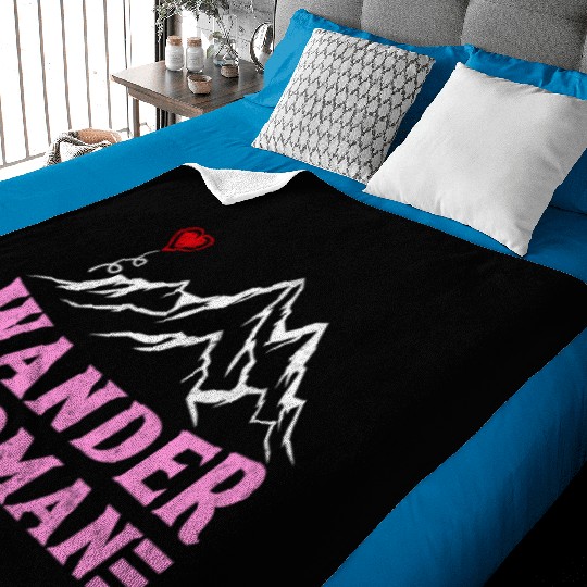 Wanderwoman Mountaineering Hiking Women Baby Blankets