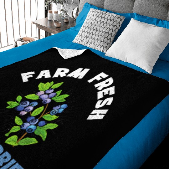 Blueberries Graphics Blueberry Farmer Blueberry Baby Blankets