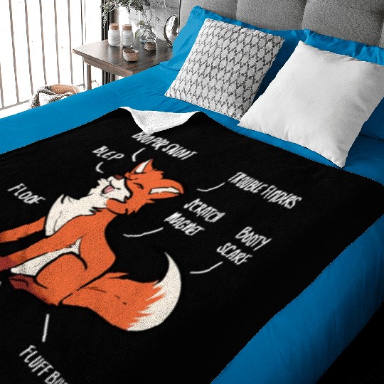 Anatomy Of A Fox Fox Baby Blankets