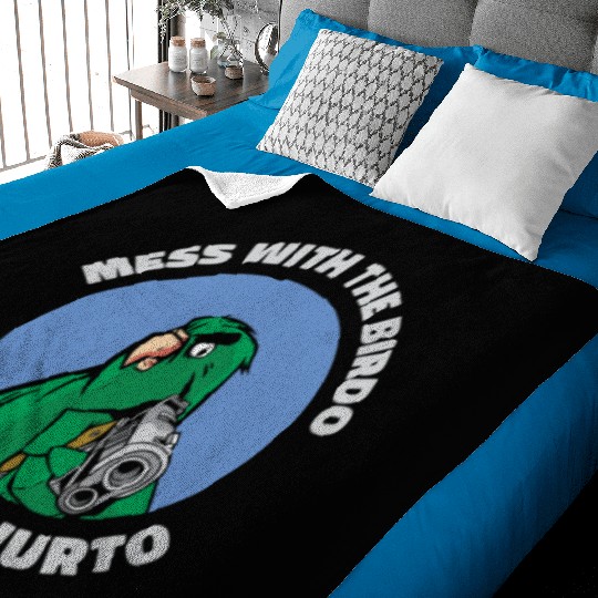 Bird Cartoon Birdwatching Bird Owner Baby Blankets