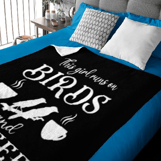Bird Coffee birding Baby Blankets