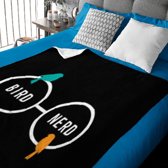 Bird Nerd Bird Watching Ornitology Baby Blankets