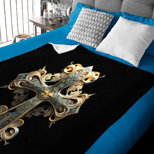 Jesus Cross Painting Baby Blankets