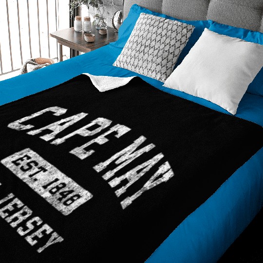 Cape May New Jersey Nj Established Sports Baby Blankets