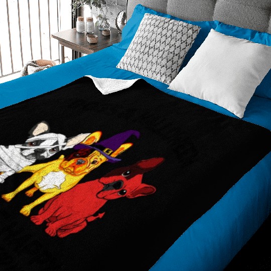 Frenchie Dog Halloween Dog Lover Baby Blankets