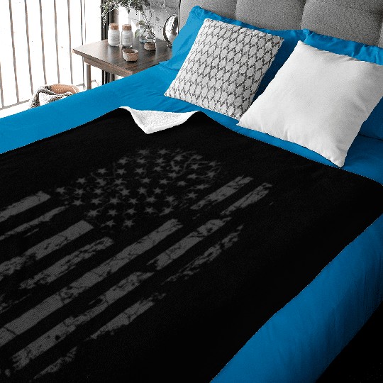 Distressed Flag Usa Military Baby Blankets